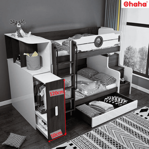 Cama litera inteligente Ohaha con múltiples compartimentos de almacenamiento y cajones - GTTM027 - Product Image 5
