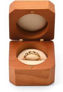 ewelry Engagement <b>Proposal</b> <b>Ring</b> <b>Box</b> Solid Wood Single Octagonal <b>Ring</b> <b>Box</b> for <b>Proposal</b>, Wedding - Product Image 5