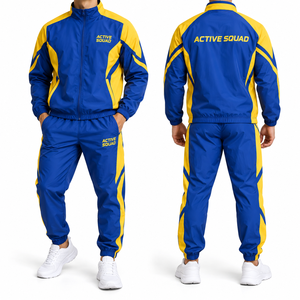 Conjuntos Deportivos Cortavientos con Cierre para Hombre, Traje Deportivo Cortavientos de Nailon, Chaqueta Deportiva y Pantalones Deportivos - Product Image 5