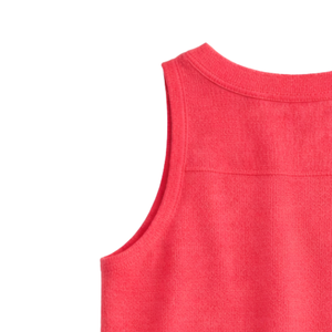 Camiseta sin mangas con botones texturizados para mujer, blusa informal de verano, holgada, transpirable, de punto, a la moda - Product Image 5