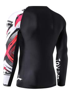 เสื้อแรชการ์ดแบบสั่งทำได้สำหรับทุกเพศ OEM ซับลิเมชั่น UPF 50 ป้องกันรังสียูวีสำหรับครอสฟิต ผ้าโพลีเอสเตอร์รัดรูป ขายส่งจากโรงงาน OEM - Product Image 2