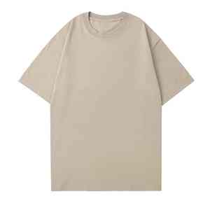 T-shirt décontracté unisexe pour homme, col rond, manches courtes, coupe ample, couleur unie, 100% coton épais, avec logo personnalisé, idéal pour l'été - Product Image 3