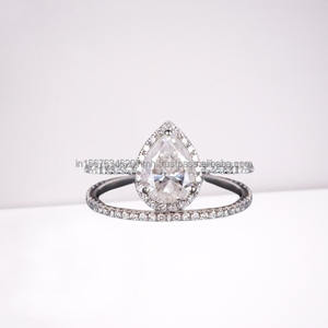 Mujer 14K oro estilo Vintage IGI certificado Diamante Negro Natural corte radiante bisel ajuste compromiso boda fiesta - Product Image 1