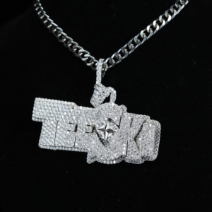 <b>Top</b> Selling Personalized Hip Hop Pendant Crafted in 925 Sterling <b>Silver</b> Moissanite Diamond VVS Clarity Gold Plated for Certified - Product Image 3