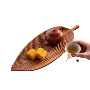 Conception de feuille de plateau de service en bambou naturel écologique fait à la main pour le service d'hôtel et les fournitures de restaurant - Product Image 1