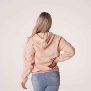 Sweat-shirt à capuche pour femme, couleur unie, coton, décontracté, manches longues, pull-over, vêtements d'automne avec poches, rose clair, sweats à capuche pour femme - Product Image 6