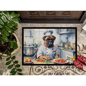 Bullmastiff the Chef Doormat Non-Slip <b>Washable</b> Low Pile Indoor and Outdoor 24H X 36W Entryway <b>Rug</b> <b>Kitchen</b> Mats - Product Image 3