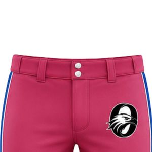 Pantalon de baseball rose avec bordure marine, longueur intégrale, uniforme d'équipe, vêtements de sport légers, entraînement, match, pratique, équipement de joueur - Product Image 3
