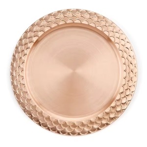 Plato de Presentación para Cena de Boda Real, Reutilizable, de Alta Calidad, Diseño Personalizado, Estilo Antiguo, OEM, Plato de Presentación Personalizable - Product Image 1
