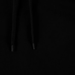 Sweat à capuche personnalisé pour homme, noir et blanc, avec bordure contrastée, style streetwear oversize, en coton molletonné, OEM - Product Image 4
