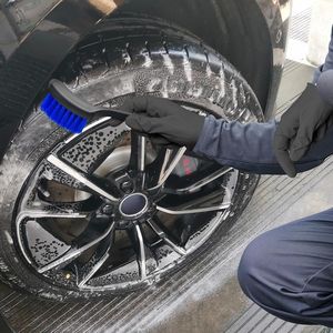 Brosse de nettoyage bleue pour voiture et brosses à pneus efficaces pour le nettoyage intérieur et extérieur des jantes – Idéales pour le lavage automobile - Product Image 5