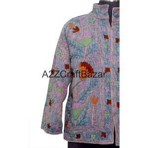 แจ็คเก็ตบอมเบอร์ลายดอกไม้สไตล์วินเทจ ผ้าฝ้าย 100% สำหรับทุกฤดูกาล ปักด้วยเครื่องจักร ลายวาดด้วยมือ เป็นมิตรต่อสิ่งแวดล้อม ระบายอากาศได้ดี - Product Image 2