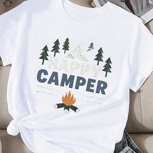 Camiseta cómoda para mujer con diseño de Happy Camper - Product Image 4