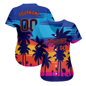 Maillots de softball sublimés, derniers modèles avec logo personnalisé, maillot de baseball respirant en polyester à boutons - Product Image 2