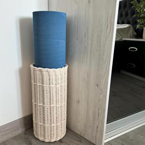 Handmade Rattan Yoga Mat <b>Storage</b> <b>Basket</b> Eco Friendly <b>Wicker</b> <b>Storage</b> Tube for Home Gym Fitness Studio Equipment Organizer - Product Image 2