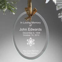 Großhandel 80mm Transparenter K9 Kristall Ovaler Anhänger - Blanko Ringform Weihnachtsbaum-Hängedekoration für DIY-Basteln, Lasergravur