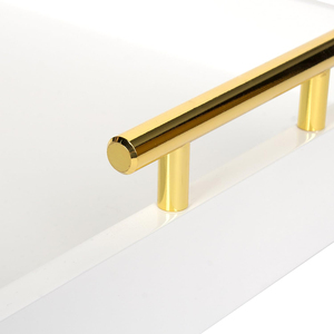 Bandejas de forma rectangular de Venta caliente Bandeja de servicio de madera maciza con asas de metal para uso en el hogar y restaurantes a precio competitivo - Product Image 5