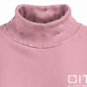 Blush Pink Women Turtleneck Sweatshirt Long Sleeve <b>Pullover</b> Loose Fit Fleece High Neck Casual Winter Streetwear Fashion <b>Jumper</b> - Product Image 3