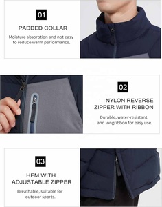 Chaqueta acolchada ligera para hombre, impermeable, a prueba de viento, a la moda para exteriores, chaqueta de invierno para hombre - Product Image 4