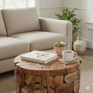TEAK ROOT CIRCLE CONSOLE <b>TABLE</b> - Product Image 6