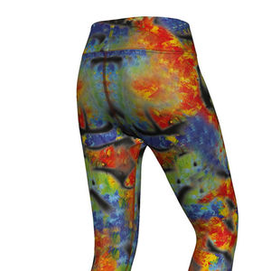 เลกกิ้งออกกำลังกายโยคะเอวกลางคุณภาพดี ราคาถูกจากโรงงานโดยตรง บริการ OEM แบบซับลิเมชั่นสำหรับผู้หญิง ป้องกันแบคทีเรีย - Product Image 3