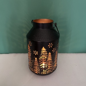 Iron <b>Christmas</b> <b>Lantern</b> Artisan Design Decorative with Black Finish for Home Decoration - Product Image 1