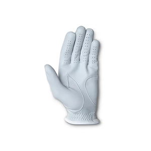 <b>White</b> Full Finger Golf Glove PU Leather Breathable Right Hand Unisex Sports Use Hook and Loop Closure Custom Brand Model NSL-343 - Product Image 3