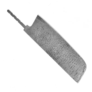 Couteau de Chef Personnalisé Fait Main Burraq, Lame en Acier Damas de 4-5,9 pouces, Épaisseur 3,0 mm, Étui en Cuir Moderne - Product Image 1