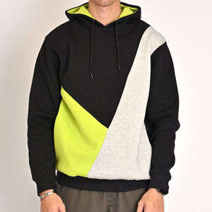 Sweat-shirt à capuche noir pour homme, coupe classique, tricoté, décontracté, pour l'automne, couleur unie, matière polaire - Product Image 4