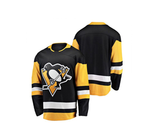 Nouveau maillot de hockey sur glace des Penguins, unisexe, manches longues, col rond, logo sublimé, respirant, 100% polyester, marque personnalisée, équipe personnalisée - Product Image 6