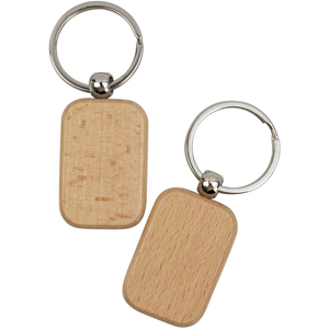 Eco-Friendly Wood <b>Keyring</b> Natural Rectangular Shape Silver <b>Ring</b> Eco-Friendly Material Wood <b>Keyring</b> Hot Sale - Product Image 5