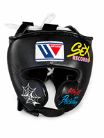 Ensemble de gants de boxe de compétition en cuir noir à lacets, personnalisables avec des croix et logos colorés, pour adultes, usage arts martiaux