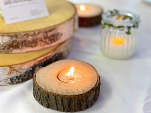 Custom Wooden <b>Tea</b> Light Holder Decorative Geometric Candle <b>Stand</b> for Hotels Restaurants and Homes - Product Image 2