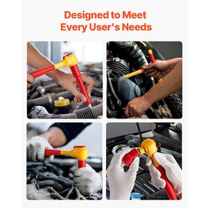 Juego de 16 piezas de herramientas de mano tipo T y llaves con aislamiento de 1000V, incluye vasos aislados de alto voltaje - Product Image 1