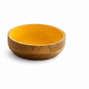 Juego de Ensaladeras de Madera Hechas a Mano con Diseño Meena, Patrón de Flamencos, Tazón Decorativo para Servir con Cuchara y Tenedor de Madera - Product Image 5