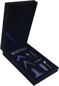 Ensemble d'outils maçonniques - Kit d'outils de franc-maçon avec équerre, compas, maillet, règle, burin, truelle et bâton de diacre - Product Image 6