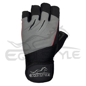 Womens Sports Fitness Gloves Amara Nylon <b>Half</b> Finger Wrist Support Non <b>Slip</b> Gym Weightlifting Training Gloves - Product Image 2