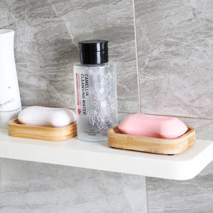 Natural for Wood Soap Dish Tray with <b>Drain</b> Slots Eco-Friendly Disposable Bar Soap Holder for <b>Bathroom</b> Sink - Product Image 5