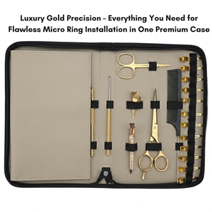 Kit d'accessoires pour extensions capillaires OEM : Pince de retrait d'extensions, Aiguilles à tisser, Ciseaux coupe-fils, Grande pince à cheveux - Product Image 5
