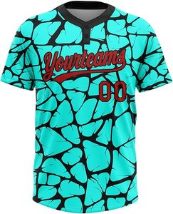 Camisetas de Béisbol Personalizadas Grace Well, Camisetas de Softbol con Dos Botones, Nombre, Número y Logotipo Bordados para Hombre y Mujer - Product Image 3