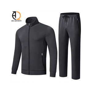 Men Tracksuit Comfortable Fitness Training Suit Football Club Tracksuit Set Sew Custom Logo Mens <b>Jackets</b> - Product Image 5