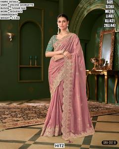 Blusa Tradicional Bordada para Mujer Hemlata, Viscosa, Corte Regular, para Invierno, Diwali, Bodas y Fiestas, Sin Arrugas - Product Image 5