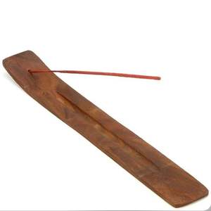 Quemador de incienso tradicional de madera para meditación, yoga, aromaterapia, incienso en barra, madera natural, bandeja decorativa para recoger cenizas - Product Image 5