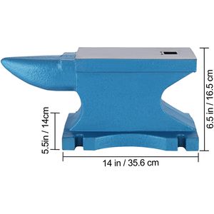 Incudine in Ghisa a Corno Singolo da 55 Libbre per Fabbroia e Oreficeria, Incudine Robusta a Corno che Resiste a Colpi Forti, Colore Nero - Product Image 3