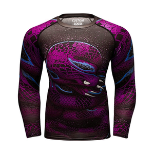 Chemises de compression MMA à manches longues avec logo personnalisé, protection UV UPF50+, sublimation polyester/nylon, unisexe, vente en gros - Product Image 1