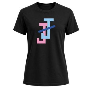 เสื้อยืดคอกลมแขนสั้นทรงพอดีตัวสำหรับผู้หญิงผิวสี  พิมพ์ลายโลโก้ได้ตามต้องการ สไตล์ลำลอง ทรงเข้ารูป แฟชั่นสตรีทแวร์ เสื้อท็อปสำหรับผู้หญิง - Product Image 1