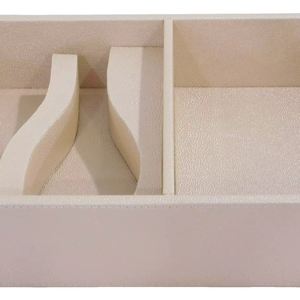 Beverage <b>Tray</b> with Faux Leather Design - Product Image 1