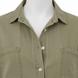 Nouvel Arrivage Blouses et Chemises pour Femmes Grande Taille en Denim Délavé avec Corset Rosette, Haut Bustier Respirant, Prix Bas, Service OEM - Product Image 6