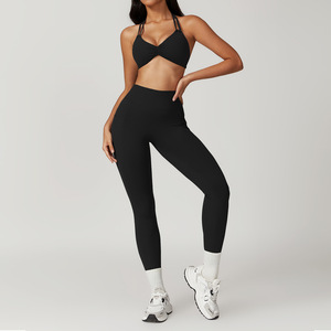 Conjunto de Yoga para mujer, ropa de gimnasio para entrenamiento, conjunto de Yoga transpirable para mujer, conjuntos de Yoga de nailon para adultos - Product Image 3