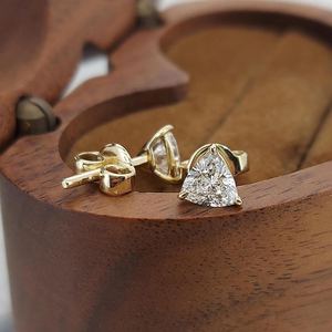 Pendientes Clásicos de Plata de Ley 925 con Moissanita de Corte Trillón, Chapados en Rodio, Joyería Fina VVS, Regalo Diario para Mujer - Product Image 2